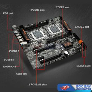 Linh kiện trên Huananzhi x79 4D Dual CPU