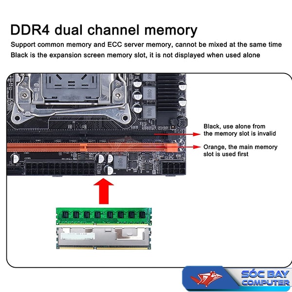 Main x99h DDR4 và DDR3 Dual Channel Ram